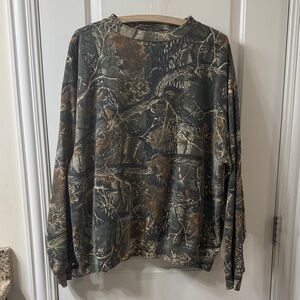 Cabela’s Green Mossy Oak Camo Camouflage Crewneck Sweatshirt Size 3XL